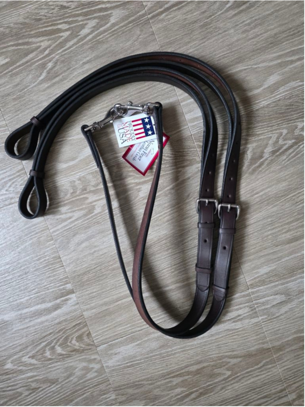 Nunn Finer Leather Side Reins Havana Oversize Brown One Size NEW